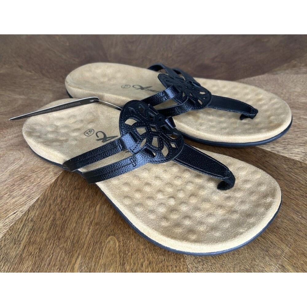 Athlefit Women's Orthotic Arch Support Flip Flops Orthopedic Thong Sandals 7.5